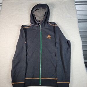 Kailas Bouldering Zip Up Hoodie Womens Large Charcoal Gray KG810105 CP408